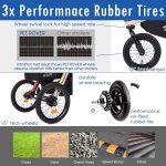 Jogging Sports Stroller with Comfort Rubber Wheels/Zipper-Less Entry/1-Hand Quick Fold/Aluminum Frame for Small/Medium Dogs, Cats and Pets (Green Camo) - Image 34